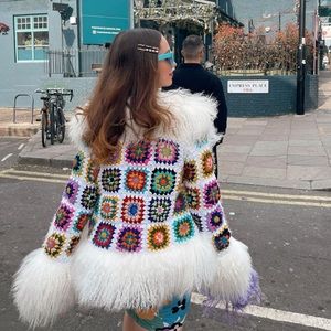 NWT Charlotte Simone Lucie Crochet Afghan Coat